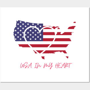 USA in My Heart Posters and Art